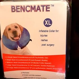 Bencmate XL inflatable dog collar for injuries rashes post surgery Washable New…